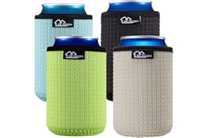 ‎WK IEASON WK IEASON 12oz Standard-Dosenhüllen Isolatoren Halter rutschfester Neopren-Dosenkühler für Coco Cola, White Claw und mehr (Grün/Hellblau/Grau/Schwarz)