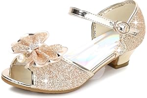 L SERVER Chaussure de Princesse Fille Elégantes Chaussures de Danse Enfant Antidérapantes Chaussure Confortables et Respirantes Sandales