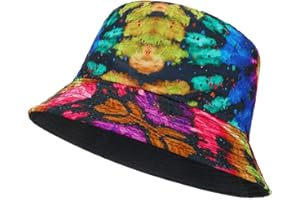 MengPa Unisex Bucket Hat Summer Travel Sun Fisherman Hats Reversible