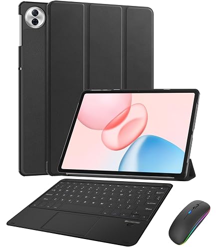 Custodia Con Tastiera Bluetooth Per Honor Magic Pad 4 12.3″ – Layout Italiano, Retroilluminazione 7 Colori, Angoli Regolabili, Cover In PU