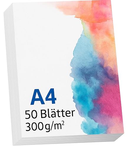 100 Blatt Aquarellpapier 300g, 15 X 5 Cm Aquarellblock
