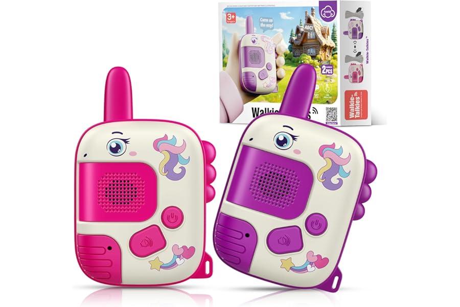 Wootoyz Walkie Talkies for Kids, Gifts for 3 4 5 6 7 Year Old Girls Toys Age 3-8 for Girl Kids Walkie Talkies Toys for 3-7 Year Old Girl Xmas Gifts Age 3-6 Unicorn Gift Girls Birthday Presents