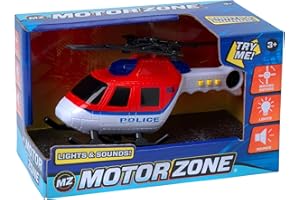 Motor Zone John Adams | 18.5cm Helicopter with lights and sound | Kids' Play Emergency Vehicles | Batteries included | Ages 3+