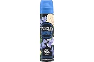 Yardley London Bluebell and Sweetpea Körperspray, florales Körperspray für Frauen mit Noten von Zitrusfrüchten und Bergamotte, Bluebell Body Mist für Frauen, 75 ml