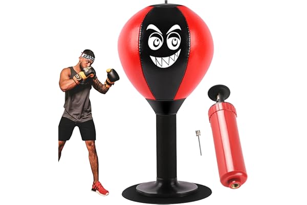 STFALI Punching Ball de Bureau, Punching Ball Adulte Enfants, avec Une Forte Ventouse, Décompression pour Adultes, Bureau, école