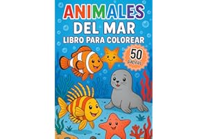 Animales marinos: libro para colorear: Libro para colorear de 3 a 6 años