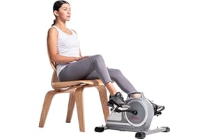 Sunny Health & Fitness Vélo d'appartement Intelligent, Mini-pédalier Double Fonction à encastrer pour Seniors, Disponible en Option avec Les Applications gratuites SunnyFit et Magnetic