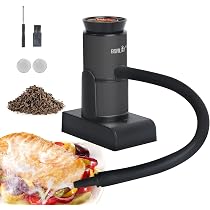 Pistolet à Fumée Froid Portable - Pour Cocktails, Viandes, Fromages - Avec 4 Paquets De Copeaux De Bois