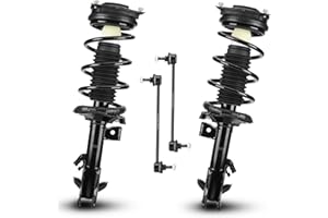 YOUXMOTO Front Coil Spring Struts + Sway Bar Links Fits for 2007-2012 Nissan Versa, Nissan Cube 2009-2014- 4pc Set