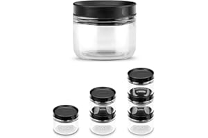 Dreamfarm Ortwo Lite Replacement Jars | Refillable Grinder | Salt, Pepper and Spice Mill Replacement Jars | Black, 2oz