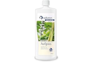 ‎SPITZNER Spitzner Saunaaufguss Zitronengras-Basilikum fruchtig-würzig 1000 ml – Wellness Sauna mit fruchtigem Saunaduft zur Entspannung, Anti-Stress, natürliches Saunaöl