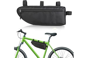 Kytpyi Triangle Bike Bag, 2L, Black, Polyester, Frame Mount, Bicycle, 34.5x13x5.5cm, Travel Accessory - Storage Organizer