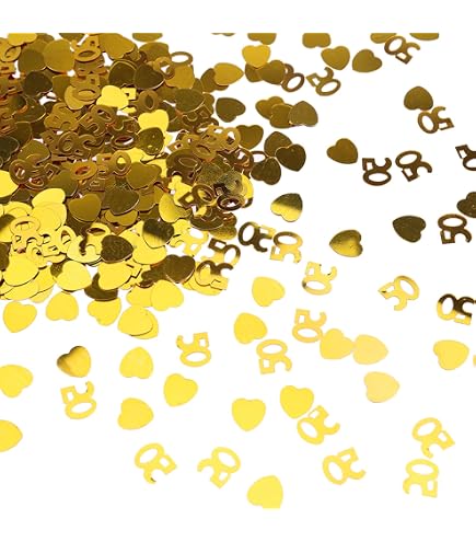 Konfetti '50 Gold XL' – 6er Pack Mit Glitzernden Streudeko-Stücken Für Geburtstagsfeiern