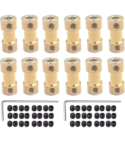 Shaft Coupler Mini D9 L20 Shaft Coupler Brass Rigid 3D Print CNC Model Making Miniature Small Rigid Brass Coupling 2/3/4/5/6 Mm Shaft Coupler Rigid (2 X 2 Mm - View #9