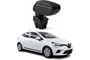 OMAC Accoudoir pour Renault Clio V HB 2019-2025 Vinyl Abs Noir Coulissant