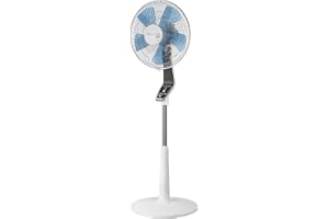 Rowenta Turbo Silence Ventilateur sur Pied, Silencieux 45 dB(A), Flux d'air 72 m³/min, 4 Vitesses, Modes Silent Night & Turbo