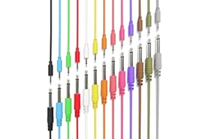 ExcelValley - Mono Patchkabel - TS 3,5mm 1/8" zu 6,35mm 1/4" [13-Pack | 120 cm - 47,24"]