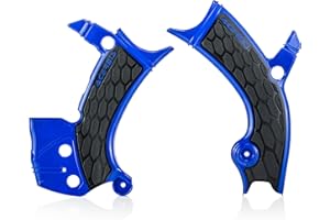 Acerbis X-Grip Protection de cadre Bleu/noir pour Yamaha YZ250F 19-22