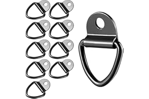 RUPSE Zurröse V Aufbauring Ring, Haken Zurring Zurrmulden Gurthalter, 450 kg Klappbar Ringe Haken Schwerlast Aufbauzurrösen Zurrringe für Anhänger LKW PKW Trucks Boots Kajak Anhängern (10 Pack)