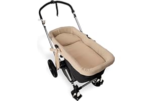 BABYLINE Copri navicella mussola 100% cotone + copriletto + cuscino mussola 100% accessori set 3 pezzi. Prodotto in Spagna. Ipoallergenico, traspirante, ipermorbido (sabbia)