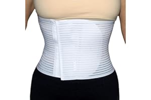 BODYPERFECT Fascia ernia ombelicale Pancera post operatoria Cintura post parto Elasticizzata A Strappo Altezza 20 Cm Made in Italy (Bianco, XL)