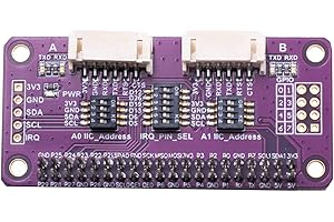 XICOOLEE Serial Expansion Module I2C Interface for Raspberry Pi, Adopts SC16IS752 Chip 8-bit I/O Expander 2-Channel UART 8 GPIOs Expansion, Slide Switch