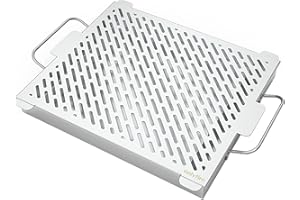 ONLY FIRE Onlyfire Affumicatore, Affumicatoio Box in Acciaio Inox con wasser reservoir per grill a gas e griglia a carbone