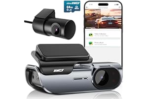 IIWEY EY02 4K Dash Cam Front and Rear Built-in 5GHz WiFi, Dual Dash Cam Front 4K Rear 1080P Car Camera, Free 64GB SD Card, Super Night Vision, App Control, Supercapacitor, Parking Mode, USB C Port