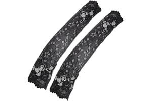 ANDRESLAD Lace Arm Sleeve 14.96 Inch Breathable Scar Cover for Women Forearm Sleeve Tattoo Cover Sleeves for Sports Formal Use
