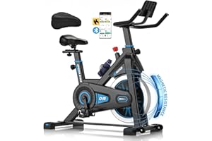 DMASUN Exercise Bike Professional with Large Tablet Holder & Comfortable Seat, Indoor Cycling Bike for Home Cardio, Fitness Stationary Bike with 350LBs Capacity (Additional Soft Seat Cushion Cover)