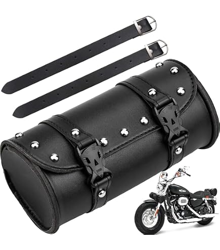 Sacoche Lourde A-Pro Pour Fourche Moto - Sac Étanche Chopper Cruiser Trike 30x12cm