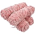 STOBOK 4pcs Colorful Velvet Yarn Hand-knitted Material Yarn Scarves Crochet Hook Knitted Blanket Chunky Knit Chenille Yarn Woven Throw Blankets DIY Chenille Wool Yarn Handmade DIY Wool Yarn