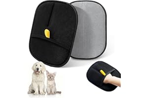 Viechoes Set di 2 Guanti Statici per Peli Animali – Guanto Peli Gatto/Cane, Guanto Elettrostatico Rimuovi Peli, Pet Hair Remover