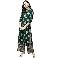 GoSriKi Women Printed Straight Kurta with Palazzo