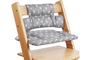 Vicloon Cojín para Trona Compatible con Stokke Tripp Trapp, Funda Trona de Bebe Antideslizantes Universal, con Revestimiento Impermeable, Fácil Limpieza, Suave y Cómodo, Funda de Repuesto (05)