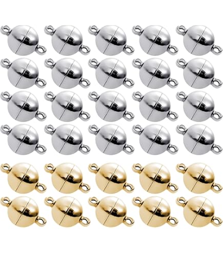 10 stuks sieraden magnetische sluitingen ronde magnetische sluitingen voor armband ketting maken, 8 mm (witte stalen kleur 10 stuks sieraden magnetische sluitingen ronde magnetische sluitingen voor armband ketting maken, 8 mm (witte stalen kleur