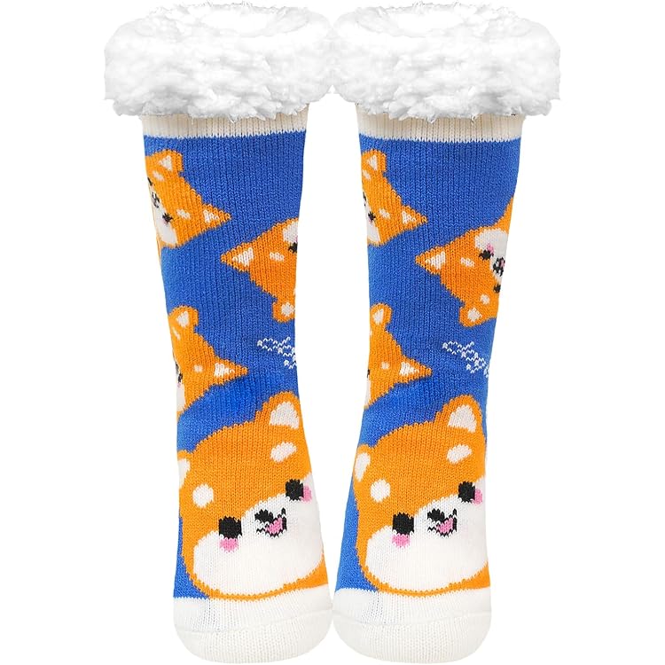 Fuzzy Socks For Women Girls Colorful Indoors Animal Slipper Socks, Functional Slipper Socks, Cozy Gifts For Women