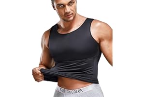 Bingrong Faja Reductora para Hombre Chaleco para Hombre Camiseta elástica para Abdomen Ropa Interior Reductora