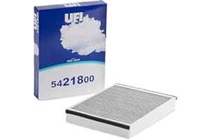 UFI Filters, Filtro de Habitáculo de Carbón Activo 54.218.00, Filtro de Habitáculo de Recambio, Apto para Coches, Apto para varios modelos Ford C-Max, Focus, Kuga, Tourneo, Transit y Volvo V40
