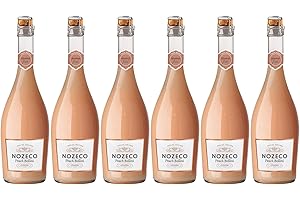 Nozeco - Peach Bellini Alcohol Free Sparkling Drink made from alcohol-removed Wine - Natural Peach Flavour - Vegan - Case of 6 (6 x 0.75 L) Sparkling Wine