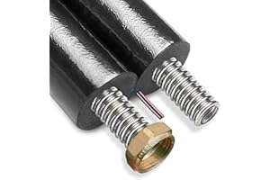 ENERGY DUEGI Tubazione solare inox isolata con cavo sonda 1" DN 20, 15 metri, tubo pannelli solari, incluso kit raccordi