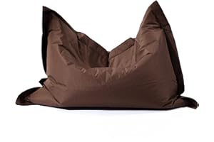 MaxiBean Large Bean Bag Chair for Kids and Children - Gaming BeanBag Cushion with Filling Beans Included, Perfect for Living Room, Bedroom, Garden Room, and Outdoor Use Weather Resistant - Brown