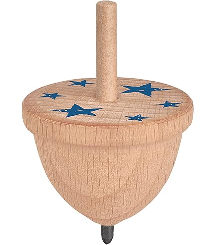 Teorema 40521 – Trottola Tirolese In Legno, Gioco Abilità E Fortuna, Palline Colorate, Fatto In Italia
