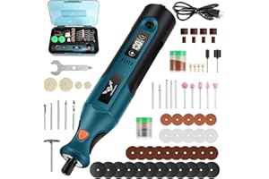 JENABOM Cordless Rotary Tool 7.4V Rechargeable Rotary Multi Tool Kit 12 Speed 5000-25000RPM Power Rotrary Tool Kit 66 PCS Accessoires Set Mini Electric Grinder for DIY Crafts Grinding Polishing