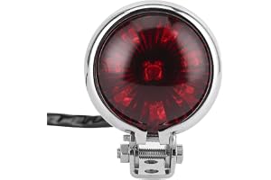 Universal 12V motorcykel LED bakljus broms baklampa med monteringsfästskruvstång(Red-Silver Shell)