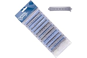‎PONIK'S PROFESSIONAL PONIK’S PROFESSIONAL Dauerwellen Wickler 13mm – Lockenwickler Set 12 Stück – Haarwickler Für Dauerwelle Mit Rundgummilaschen – Weiche Natürliche Locken Mit Volumen, Blau Grau