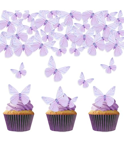 24 Stück Lila Schleifen-Cupcake-Deko – Süße Tortenaufleger Für Geburtstag, Bridal Shower & Babyparty – Fertig Zum Aufstecken