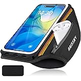 Fascia da Braccio con Borsa Auricolare, Fascia Sportiva da Braccio Porta Cellulare Braccio Portacellulare Armband per iPhone 