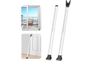 ACEMINING Barre de Securite Porte Entree, Blanc 2 Pack Bloc Porte, Barre Securite Porte, Barre Anti Effraction Porte D'entrée, Barre Pour Bloquer Porte, Barre Securite Fenetre, Barre de Sécurité de Porte