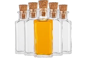 SUPERBUTELKI.PL Botellas de vidrio para llenar 100 ml Quadra 10 piezas, vidrio elegante y moderno, para guardar vino, tinturas, vasos vacíos, botellas con corcho (10, 100 ml)